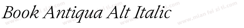 Book Antiqua Alt Italic字体转换